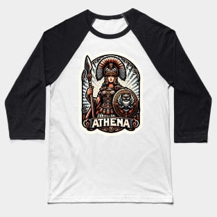 Athena: Majestic Greek Goddess of Wisdom and War Baseball T-Shirt